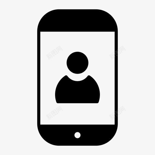 手机用户手机设备图标svg_新图网 https://ixintu.com 屏幕通知 手机 手机用户 智能手机 设备