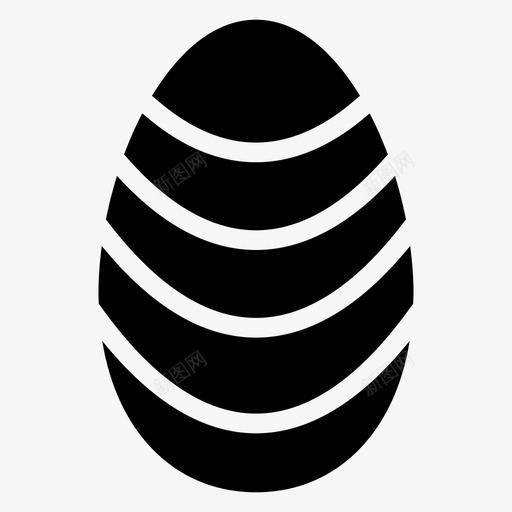 复活节煮熟鸡蛋图标svg_新图网 https://ixintu.com 复活节 复活节标志 煮熟 食物 鸡蛋