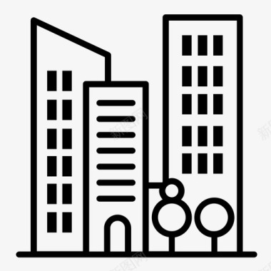 建筑公寓家图标图标