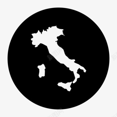 意大利地图欧洲罗马图标图标