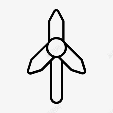 风车清洁能源风机图标图标