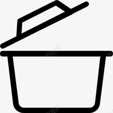 平底锅开放式厨房系列图标图标