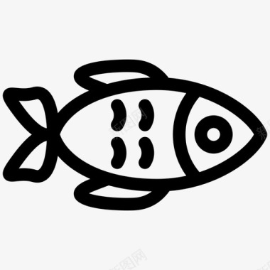 鱼肉食物概述图标图标