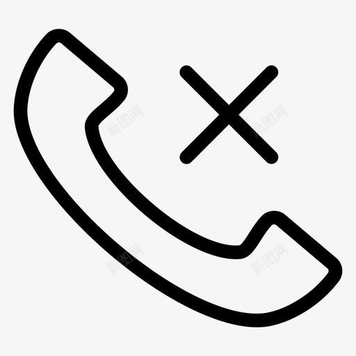 呼叫结束电话图标svg_新图网 https://ixintu.com 呼叫 客户服务线路图标 挂电话 服务 电话 结束 通话