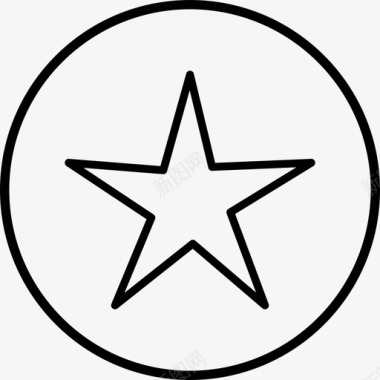 星形书签圆圈图标图标