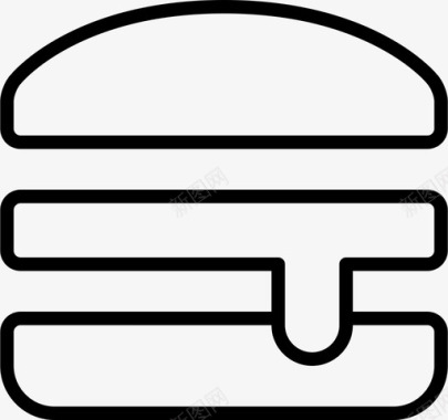 汉堡包小面包快餐图标图标