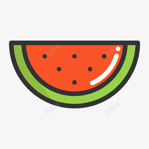 西瓜-Watermelonsvg_新图网 https://ixintu.com 西瓜-Watermelon Watermelon 西瓜 水果 食物 蔬菜 器具 吃 填充 线性 扁平 手绘 多色 简约 精美 可爱 圆润