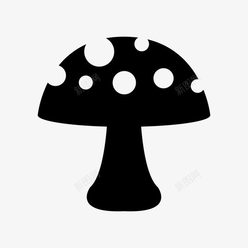 蘑菇秋天食物图标svg_新图网 https://ixintu.com 森林 秋天 自然 蘑菇 食物