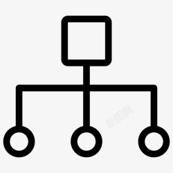 分发线网络银行连接图标高清图片