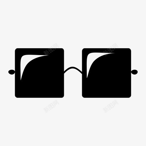 眼镜光学工具和器具图标svg_新图网 https://ixintu.com 光学 工具和器具 眼镜