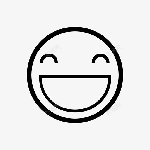 幸福的高兴的情绪化的图标svg_新图网 https://ixintu.com 咧嘴笑的 幸福的 情绪化的 高兴的
