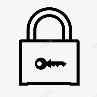 安全锁钥匙保险箱图标图标