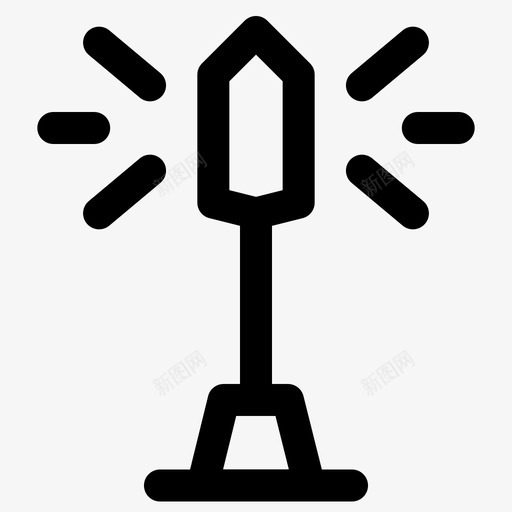 花园照明灯建筑图标svg_新图网 https://ixintu.com 建筑 灯 花园照明