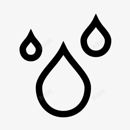 雨滴湿度下雨图标svg_新图网 https://ixintu.com 下雨 天气 水滴 湿度 雨滴