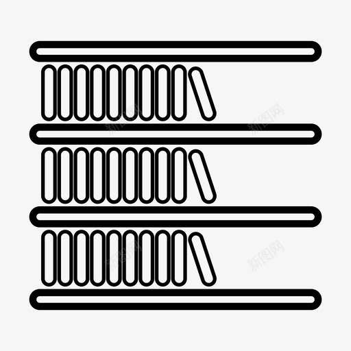 图书馆书藏书图标svg_新图网 https://ixintu.com 书 图书馆 学校 藏书
