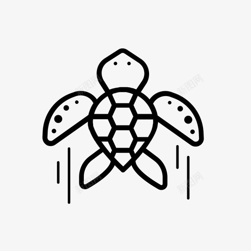 海龟动物海图标svg_新图网 https://ixintu.com 乌龟 动物 海 海龟