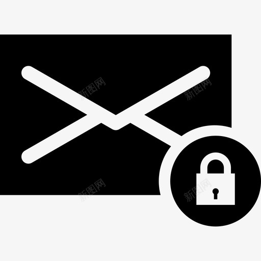 邮件锁定安全网络图形界面图标svg_新图网 https://ixintu.com 安全 网络图形界面 邮件锁定