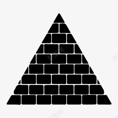 金字塔砖块埃及图标图标