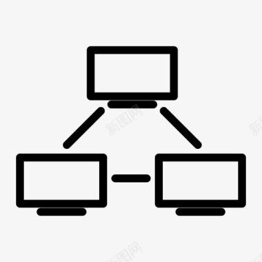 网络计算机系统图标图标