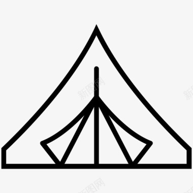 帐篷野营野营装备图标图标