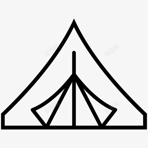 帐篷野营野营装备图标svg_新图网 https://ixintu.com 帐篷 野营 野营装备