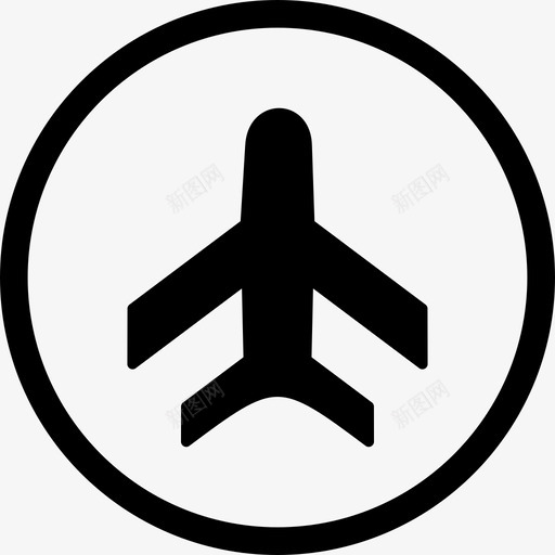 飞机圆圈飞行图标svg_新图网 https://ixintu.com 圆圈 基本用户界面 飞机 飞行