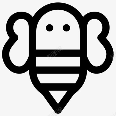 蜜蜂动物苍蝇图标图标