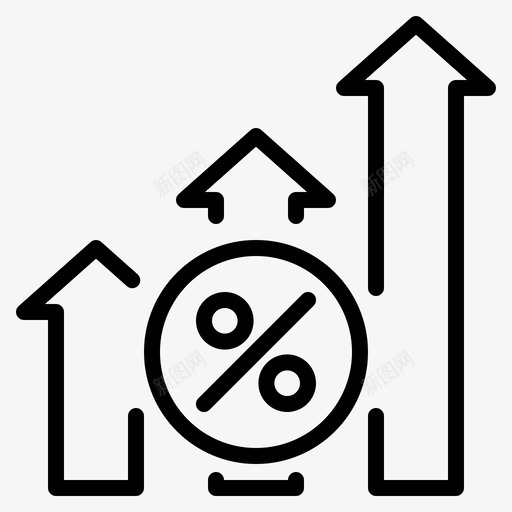 投资基金增长图标svg_新图网 https://ixintu.com 业务部门 基金 增长 投资 筹集 资金