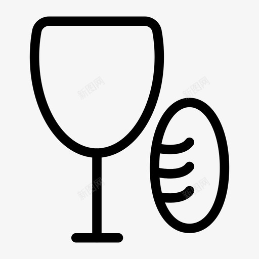 酒精庆祝饮料图标svg_新图网 https://ixintu.com 复活节系列图标 庆祝 玻璃杯 葡萄酒 酒精 饮料