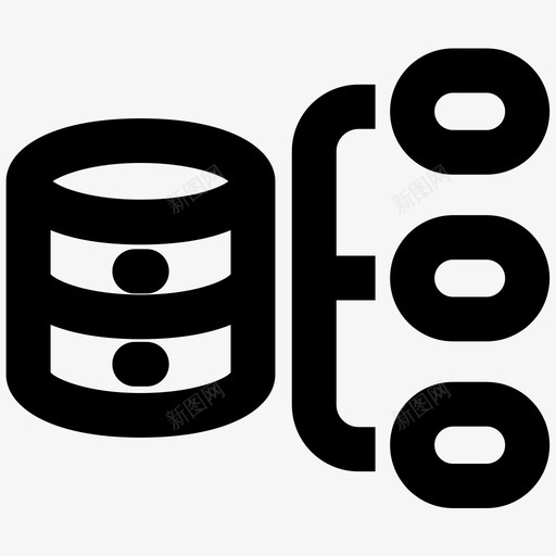存储架构数据图标svg_新图网 https://ixintu.com 存储 托管 数据 服务器 架构