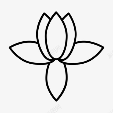 莲花花园植物图标图标