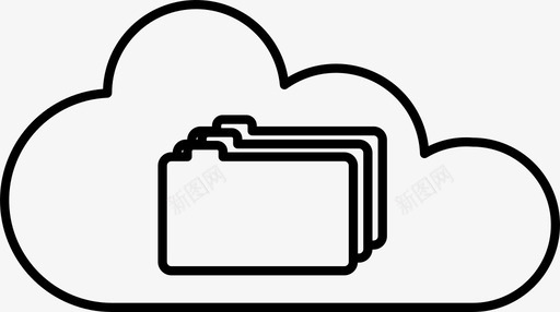 云存储文件文件夹图标svg_新图网 https://ixintu.com 云存储 文件 文件夹 物联网 计算技术