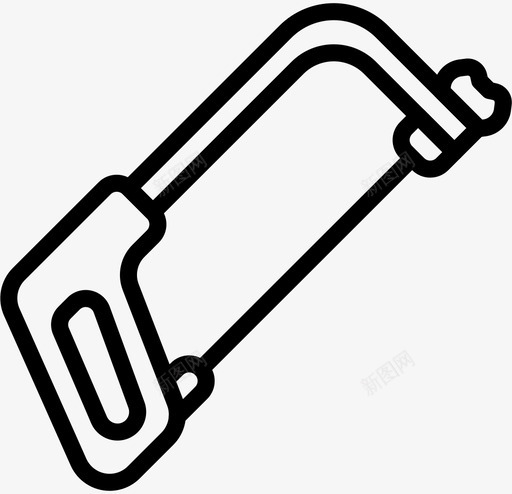 钢锯工具工具轮廓图标svg_新图网 https://ixintu.com 工具 工具轮廓 钢锯
