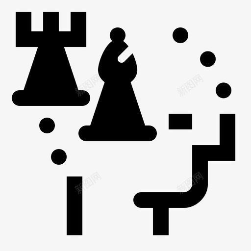 策略象棋目标图标svg_新图网 https://ixintu.com 冥想心理健康 智慧 目标 策略 计划 象棋