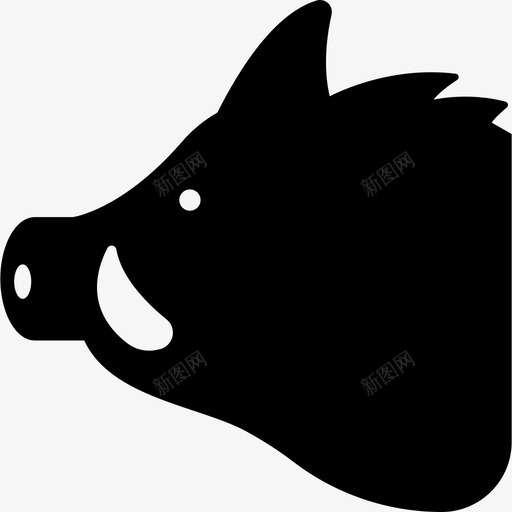 猪头动物自由动物图标svg_新图网 https://ixintu.com 动物 猪头 自由动物