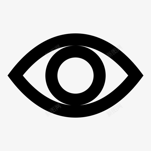 眼睛发现视野图标svg_新图网 https://ixintu.com 发现 眼睛 视觉 视野