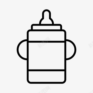 婴儿奶瓶婴儿配件儿童图标图标