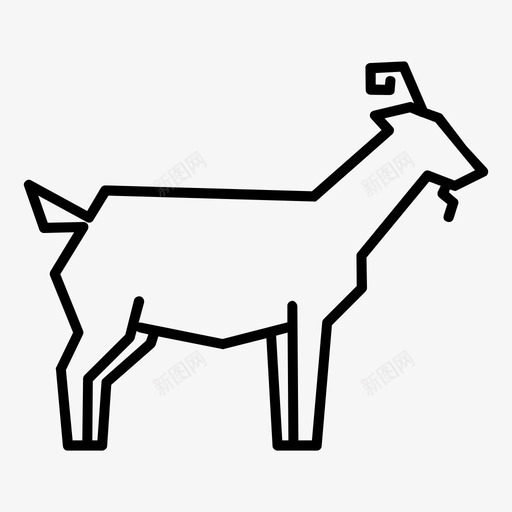 山羊自负的动物图标svg_新图网 https://ixintu.com 山羊 自负的动物