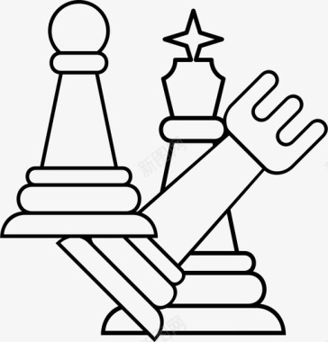棋子棋类运动图标图标