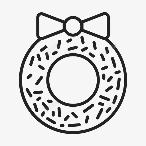 圣诞花环装饰新年图标svg_新图网 https://ixintu.com 圣诞节 圣诞花环 新年 装饰