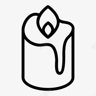 蜡烛装饰火图标图标