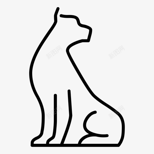 豹子动物线动物图标svg_新图网 https://ixintu.com 动物 线动物 豹子