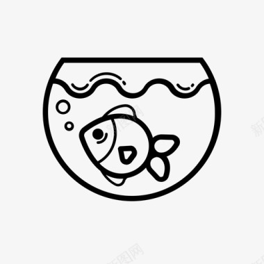 金鱼泡泡鱼缸图标图标