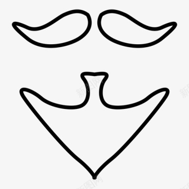 胡须男人风格图标图标