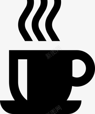 热咖啡杯休息时间咖啡杯图标图标