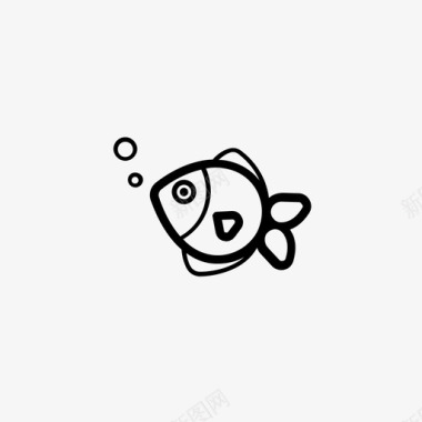 金鱼泡泡观赏鱼图标图标