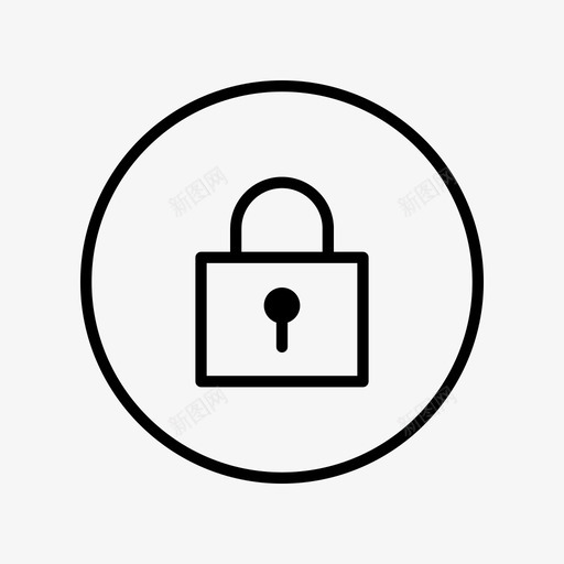 锁圆圈钥匙图标svg_新图网 https://ixintu.com 万能钥匙 圆圈 挂锁 钥匙 锁