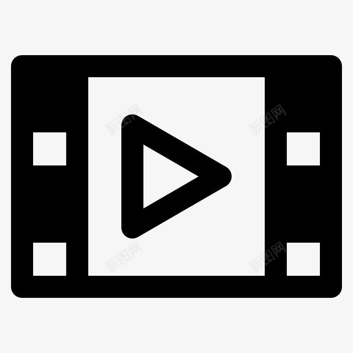 视频播放器用户界面基本字形图标svg_新图网 https://ixintu.com 用户界面基本字形 视频播放器