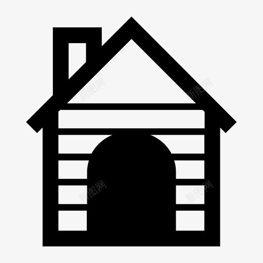 家地址谷仓图标svg_新图网 https://ixintu.com 地址 家 建筑物 房子 谷仓 财产