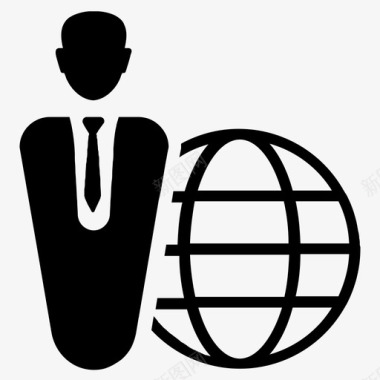 全球业务通信连接图标图标